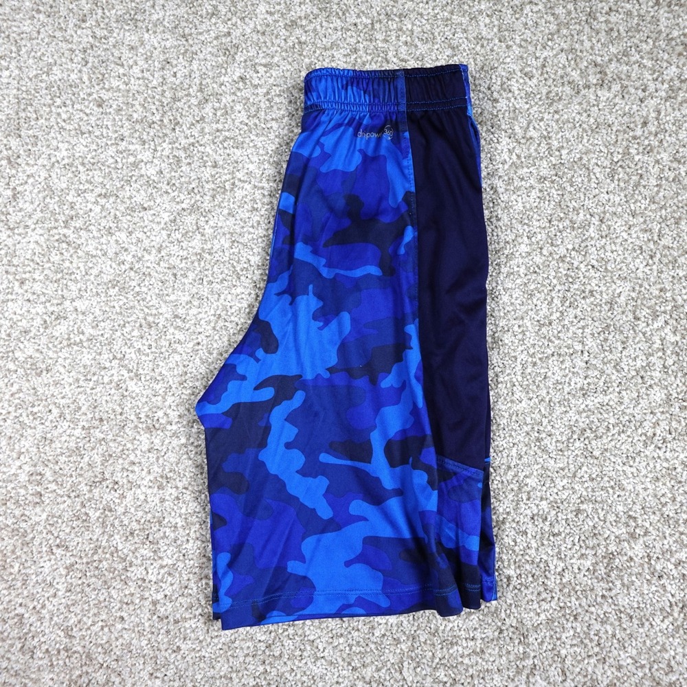 Russell Boys Blue Camo Athletic Shorts Dri-Power 360 Size L 10-12 Basketball